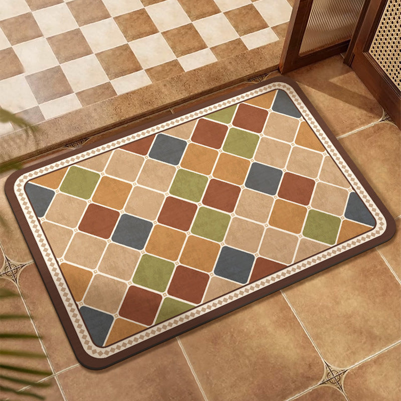 Colorful Patchwork Design Floor Mat Kalsten