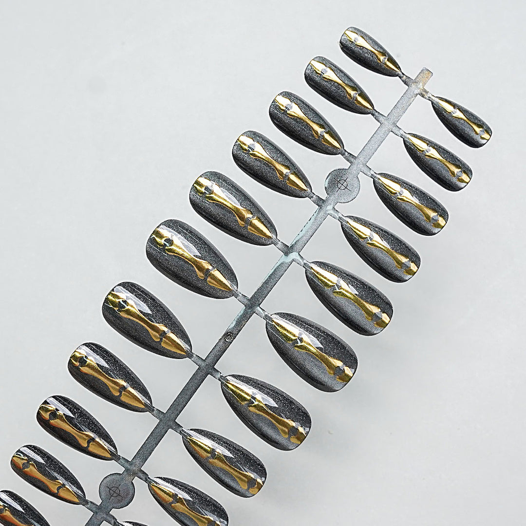 Metallic Decorative Press-On Nail Tips Kalsten