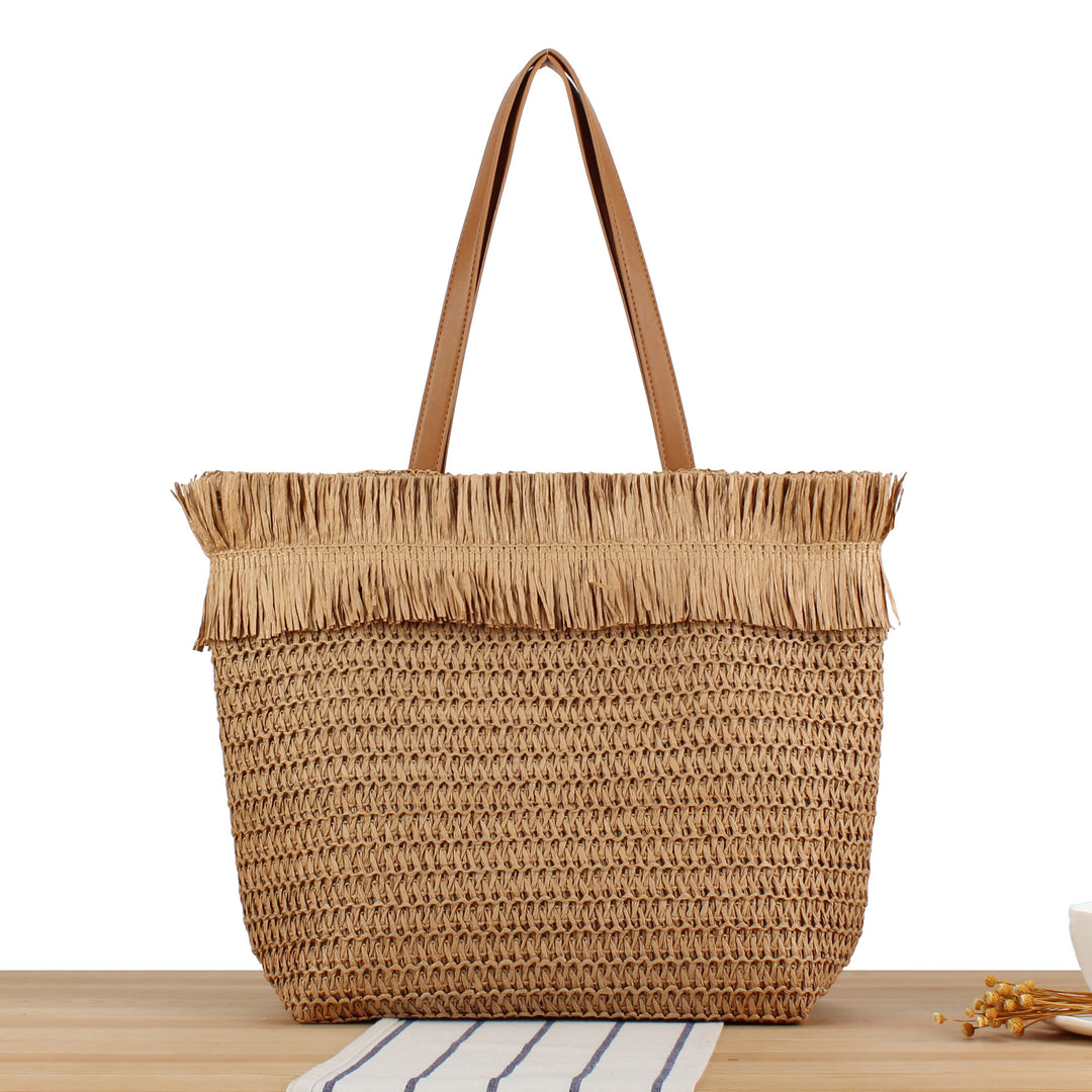Large shopping bag with stylish fringes Kalsten