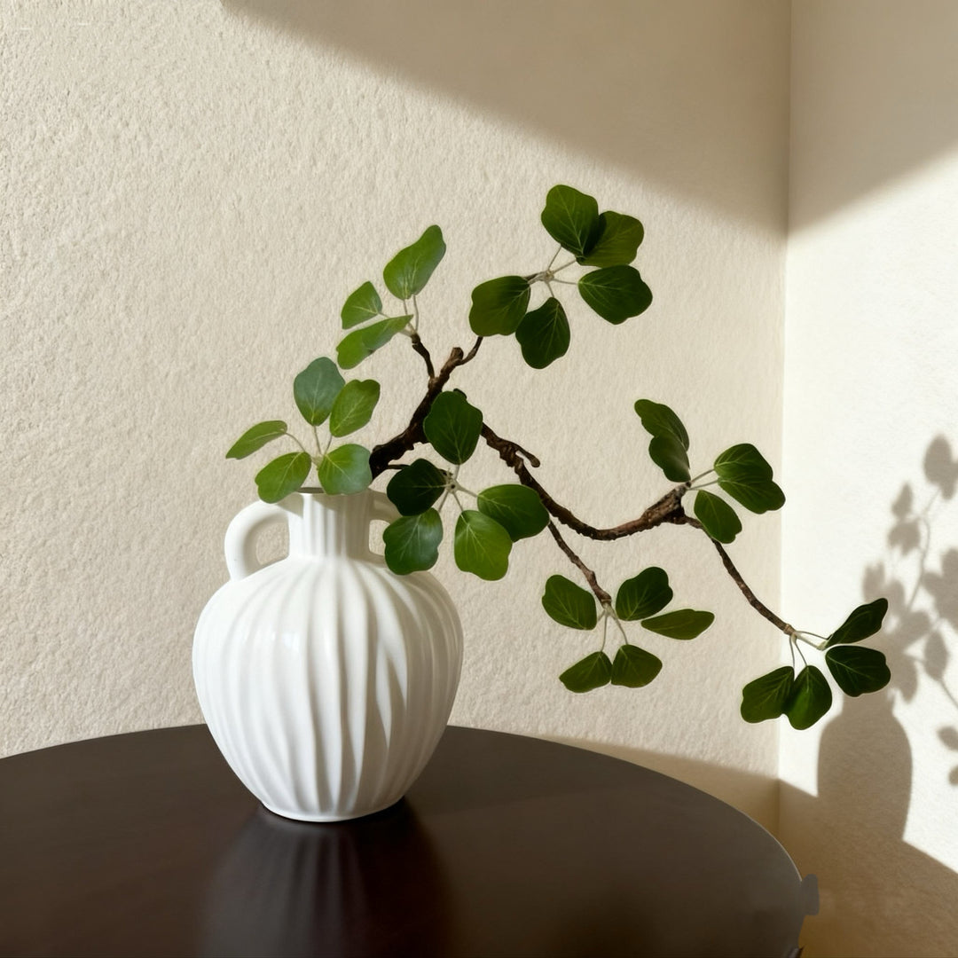 Decorative Faux Yellow Leaf Arrangement for Home Decor