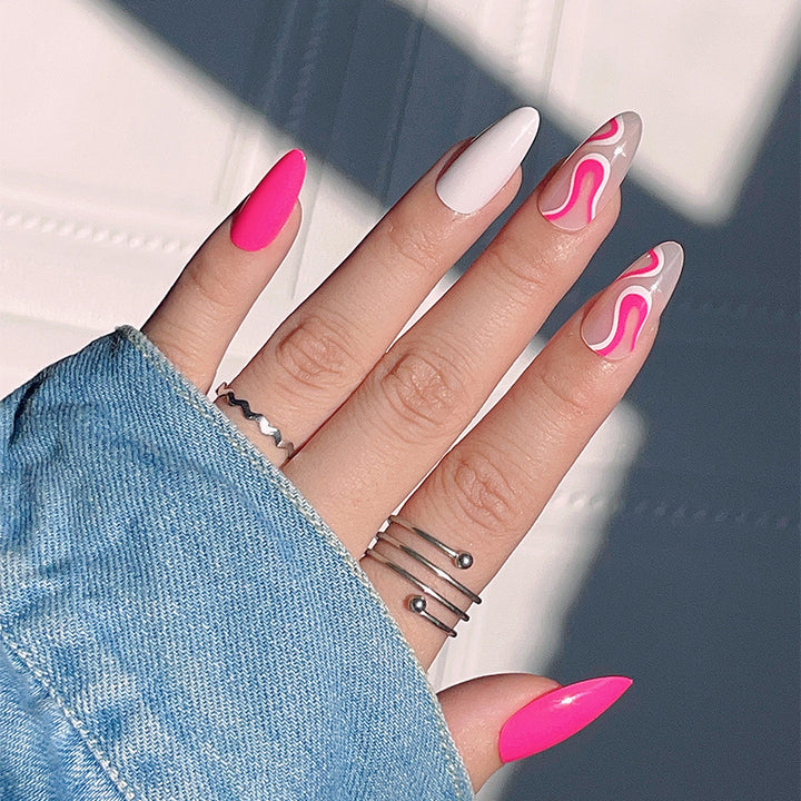 Abstract Swirl Design Press-On Nails Kalsten