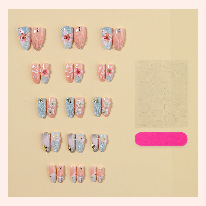 Artistic Ocean-Themed Press-On Nail Set kalsten