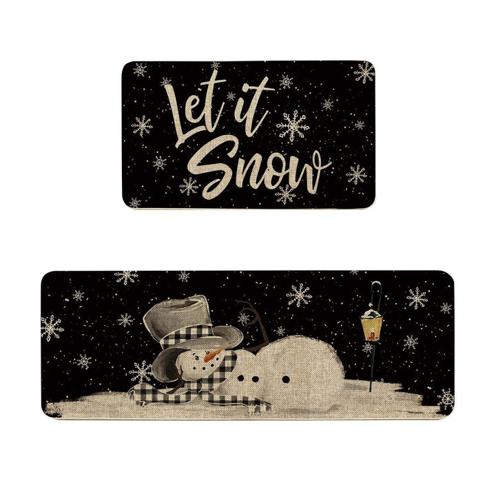 Playful Holiday-Themed Kitchen Mat Set Kalsten