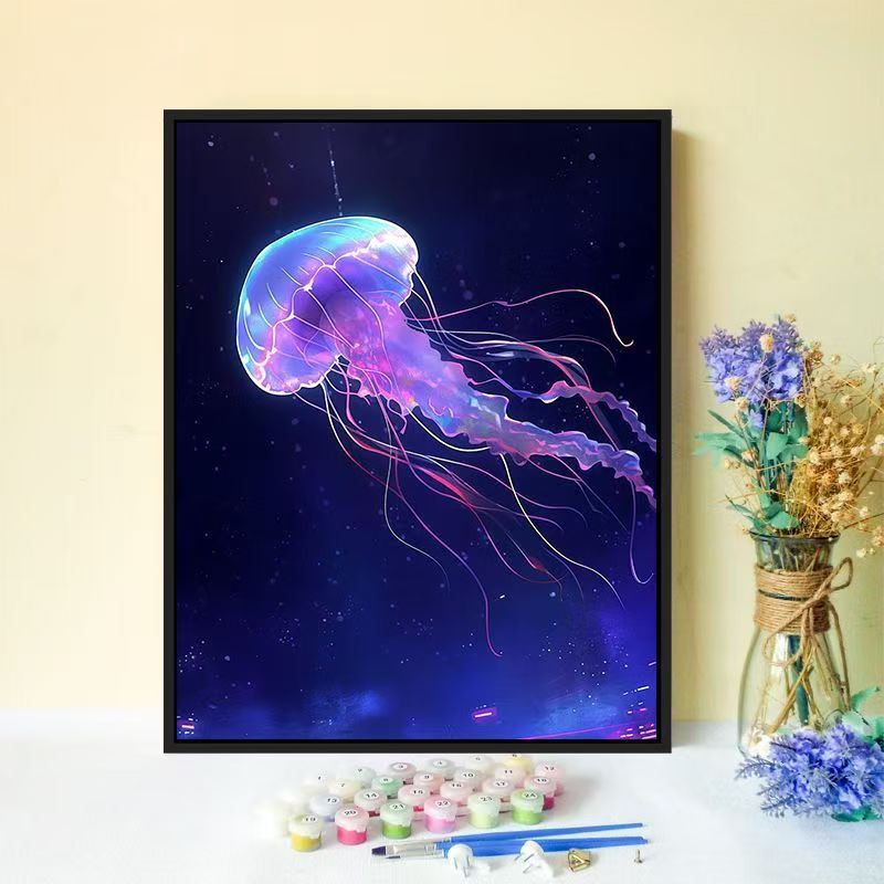 Jellyfish-Inspired Canvas Wall Art Kalsten