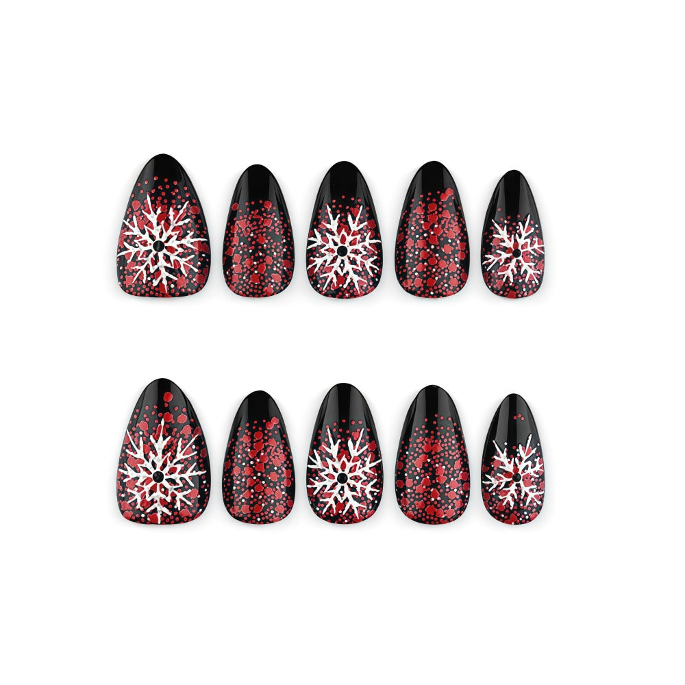 Artificial nails with snowflake design Kalsten