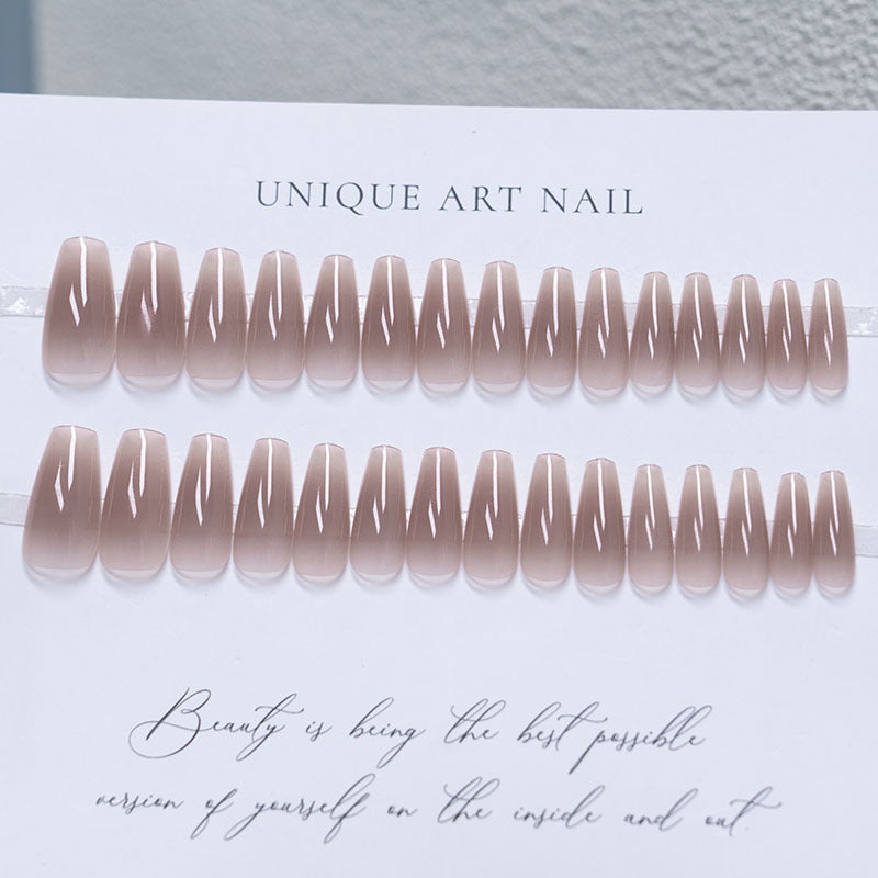 Glossy Long Coffin Press-On Nails