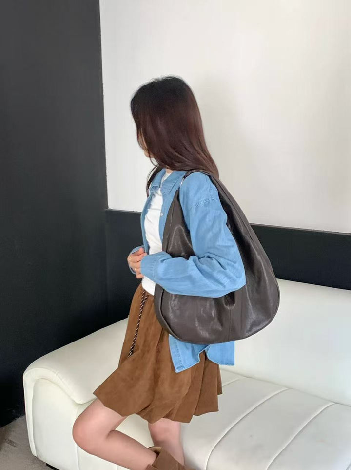 Casual Suede Shoulder Bag