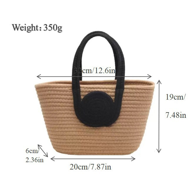 Trendy Handbag Made of Braided Natural Material Kalsten