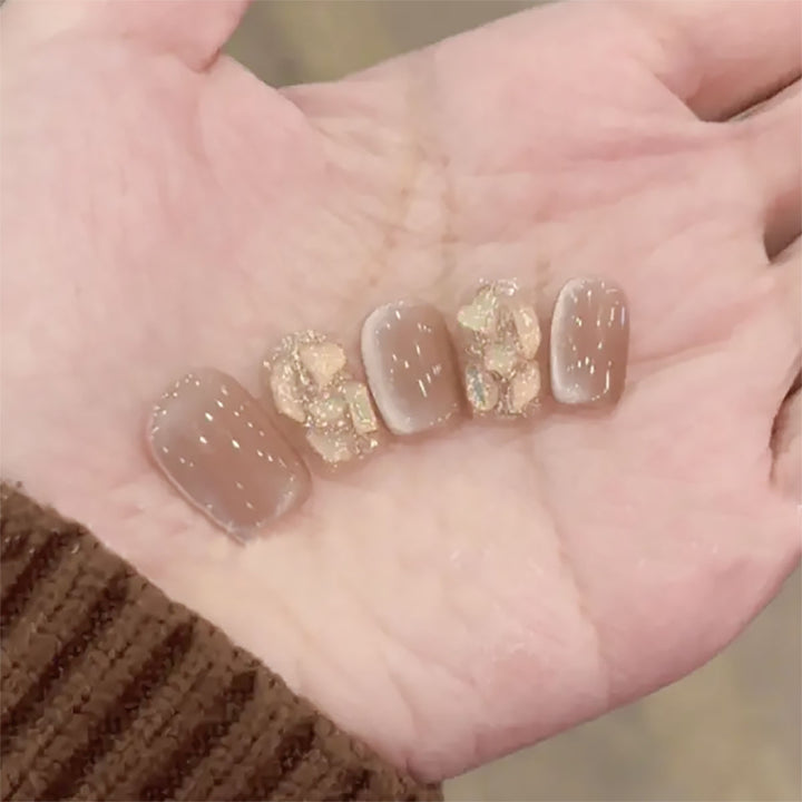 Glitzy Press-On Nail Set
