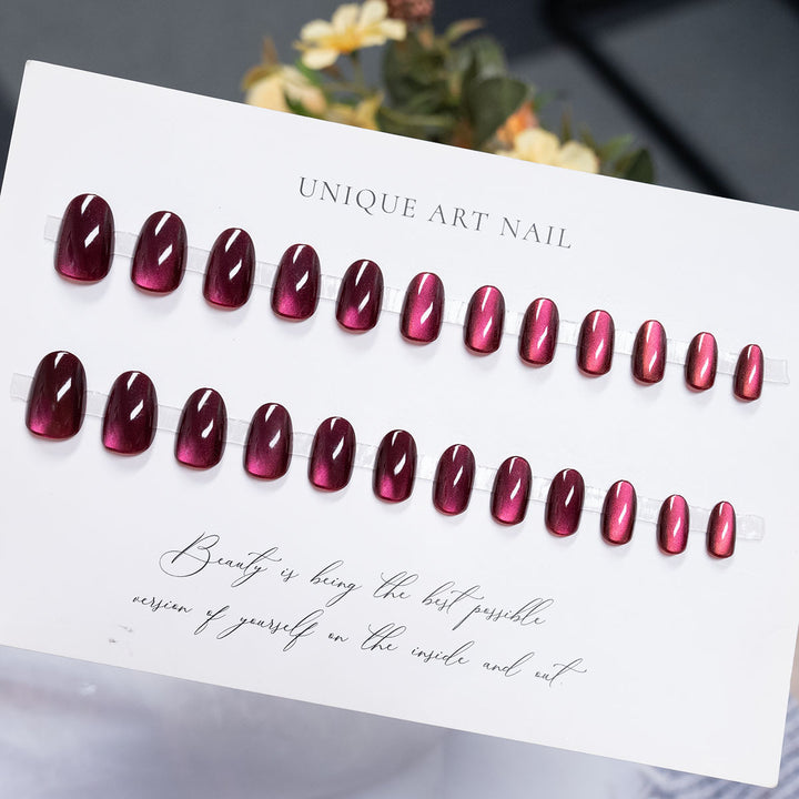 Glossy Press-On Nail Art Set
