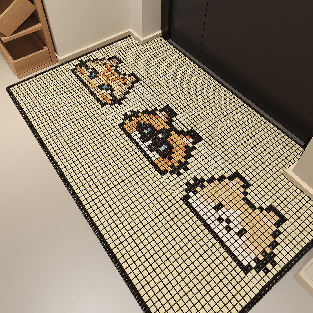 Playful Mosaic Character Doormat