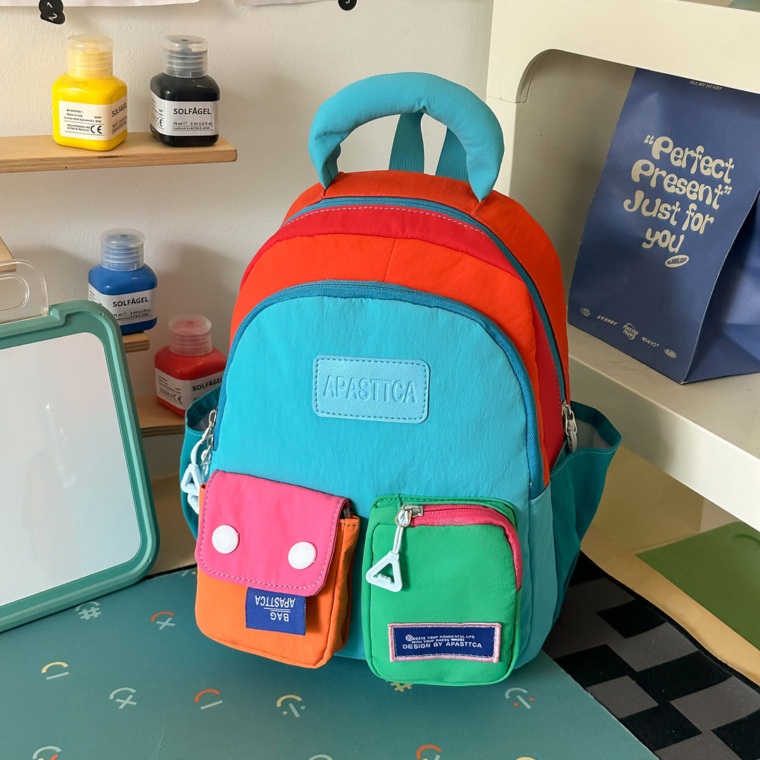 Colorful Multi-Compartment Casual Backpack Kalsten
