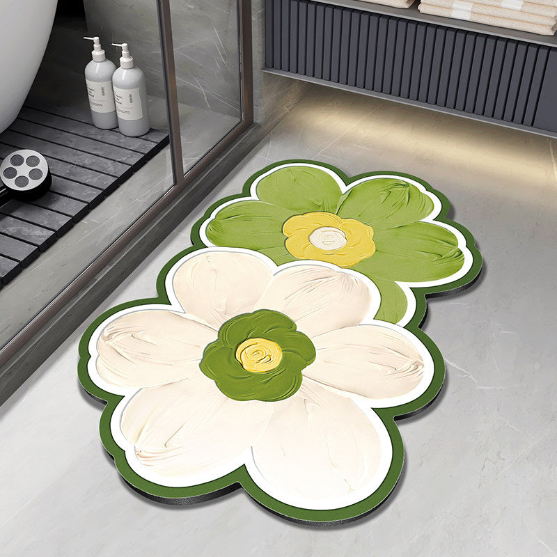 Floral Shaped Bath Mat Kalsten