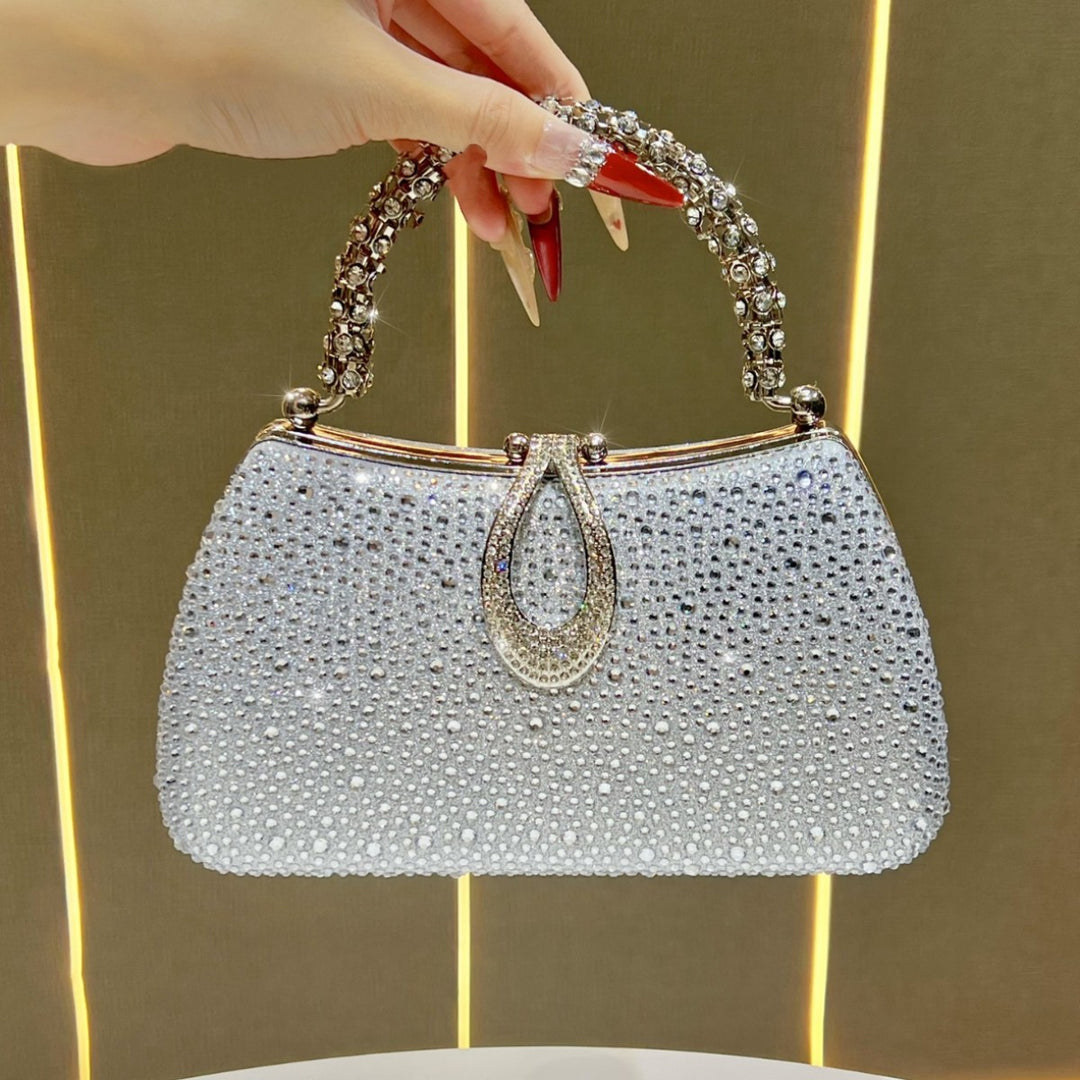 Rhinestone-Embellished Evening Bag