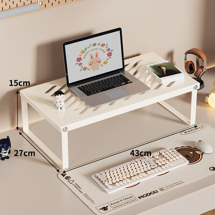 Ergonomic Ventilated Metal Laptop Riser with Under-Desk Storage