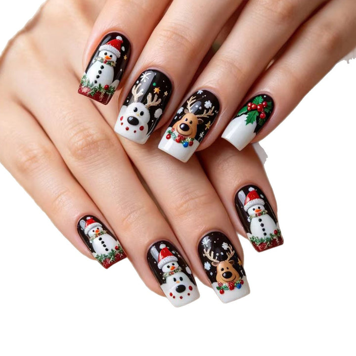 Festive 3D Holiday Character Nail Art Kalsten