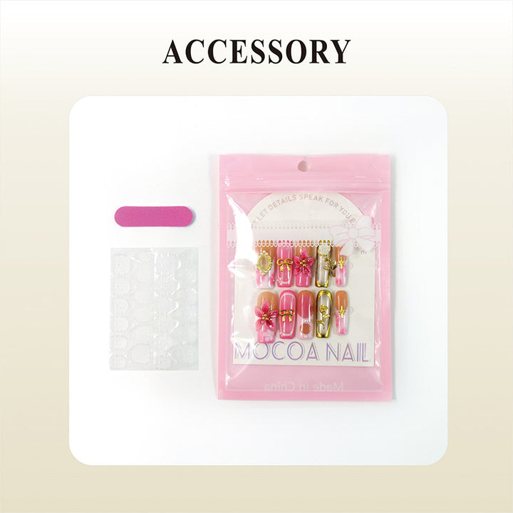 Glamorous artificial nails with elegant cross decorations Kalsten