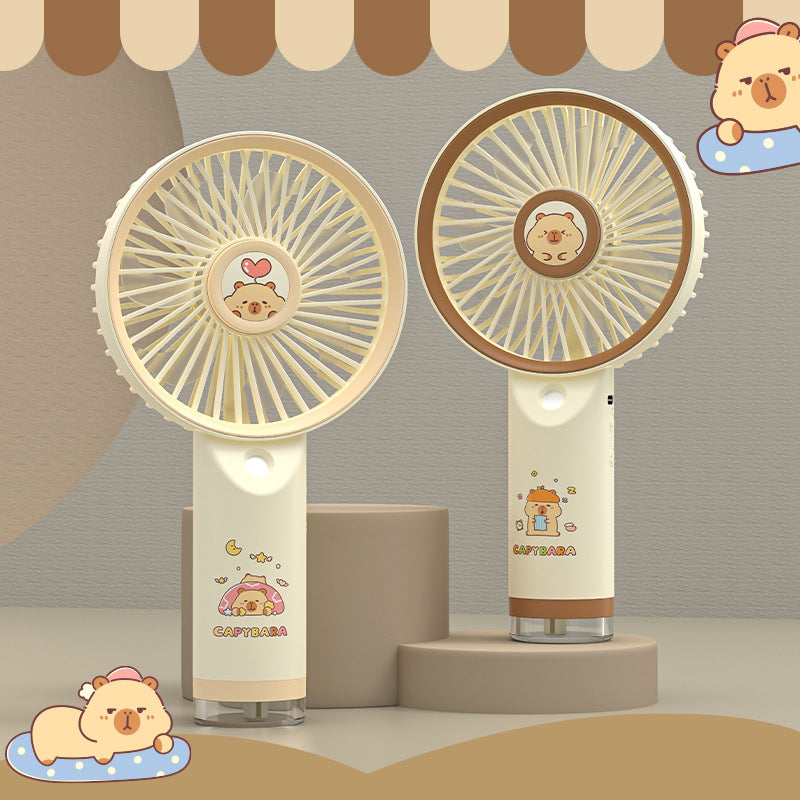 Unisex Portable Hand Fan with Playful Capybara Design Kalsten