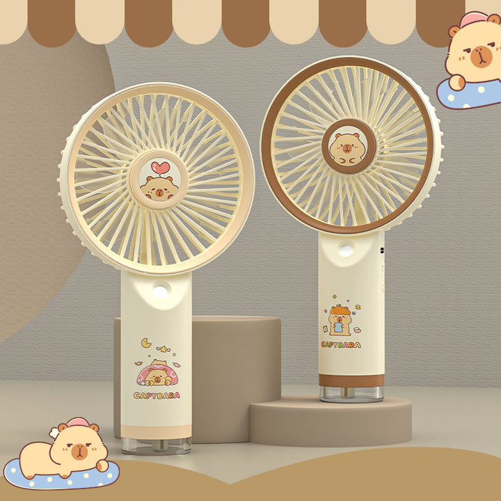 Unisex Portable Hand Fan with Playful Capybara Design Kalsten
