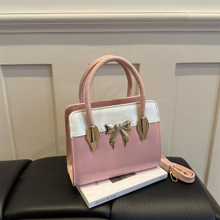 Elegant Bow-Accented Handheld Handbag
