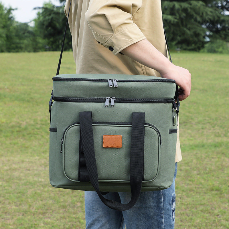 Insulated Food Storage Cooler Tote with Multiple Compartments