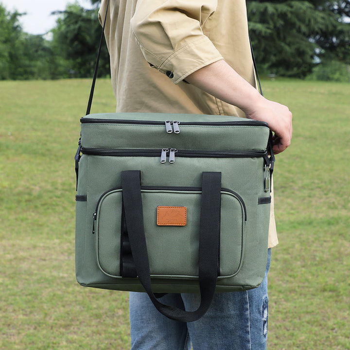 Insulated Food Storage Cooler Tote with Multiple Compartments