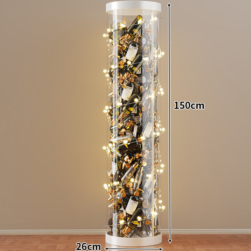 Tall Clear Acrylic Vertical Display Cylinder for Mini Perfume & Sample Bottle Collection