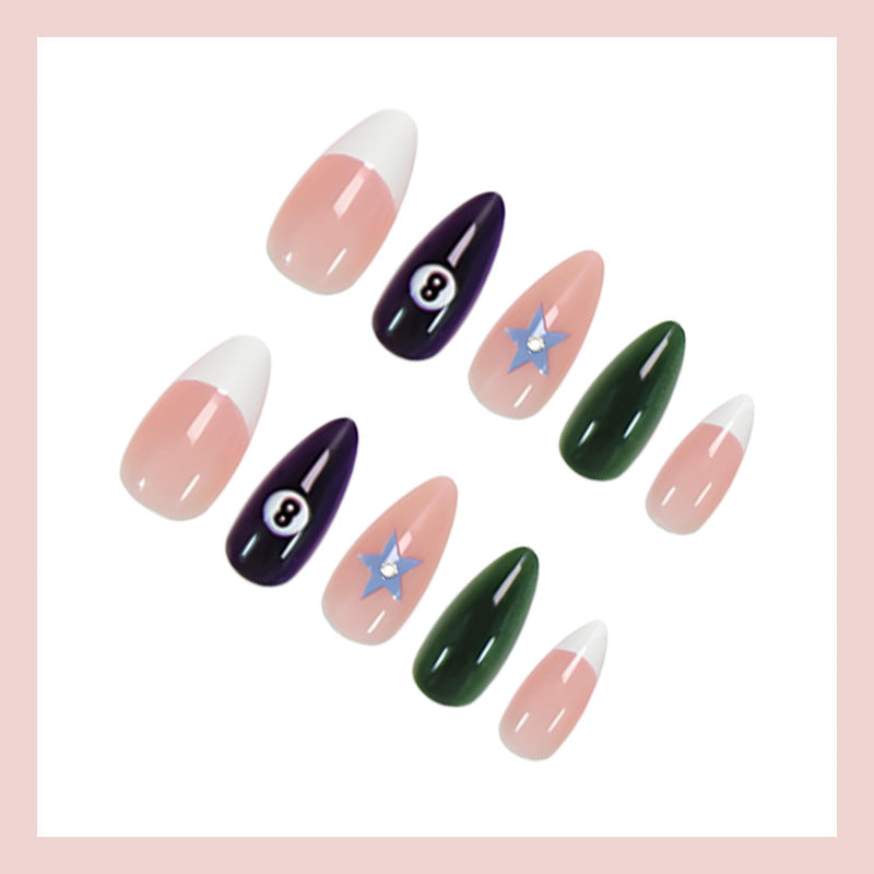 Artificial nail set with creative designs and elegant accents Kalsten