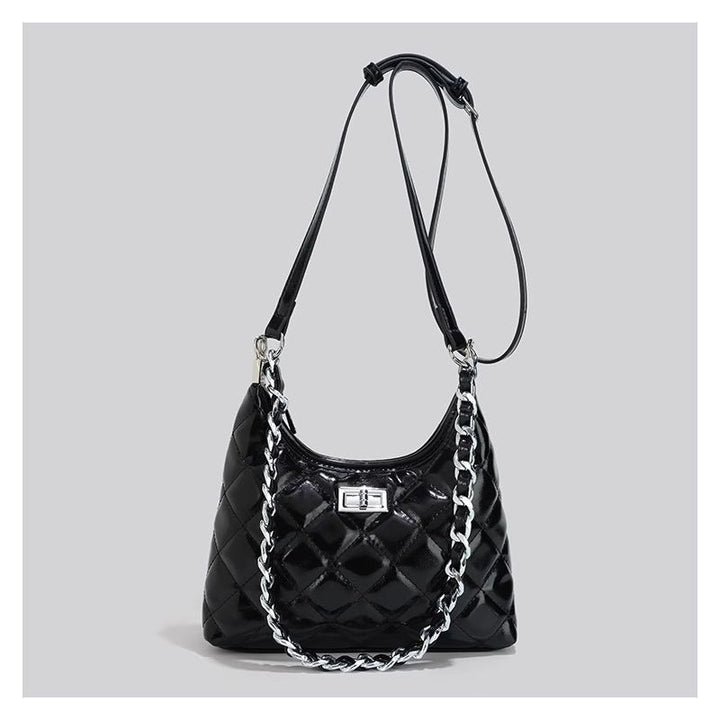 Quilted Chain-Handled Shoulder Bag Kalsten