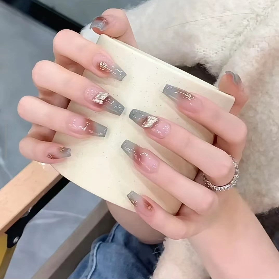 Decorative Floral Press-On Nail Art Set Kalsten