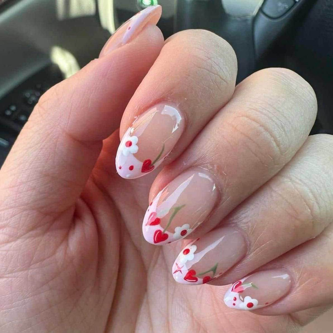 Floral Accent Manicure Design