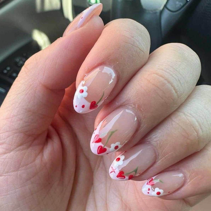 Floral Accent Manicure Design
