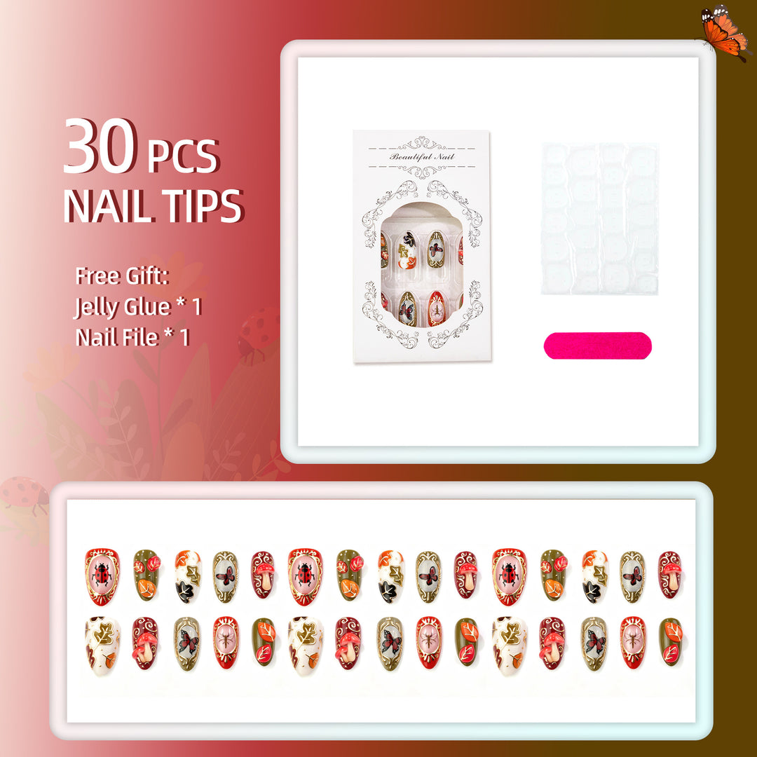 Artistic Manual Press-On Nail Art Set