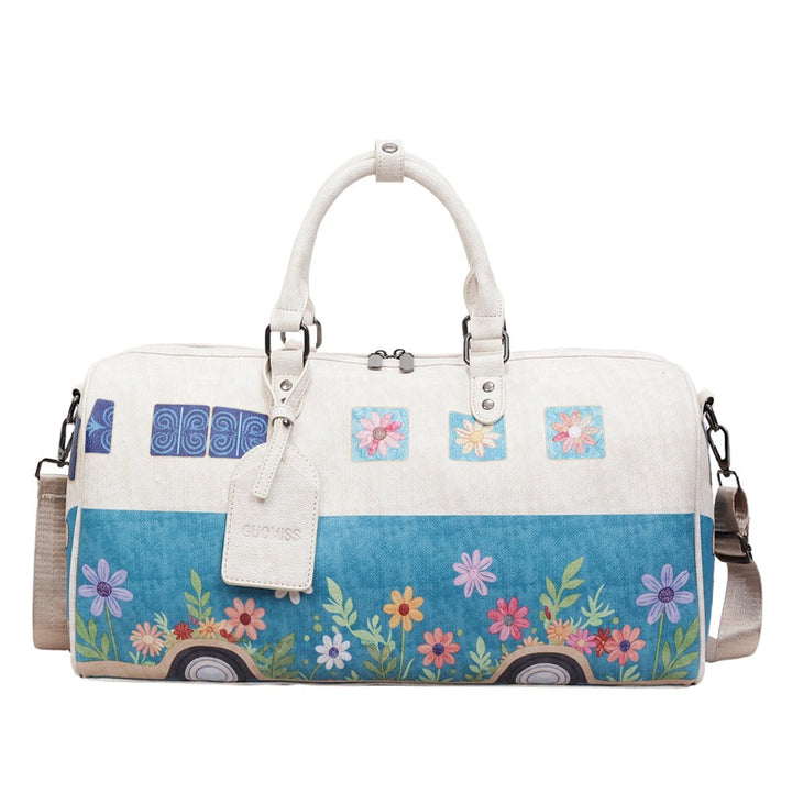 Floral Canvas Weekender Duffle Bag