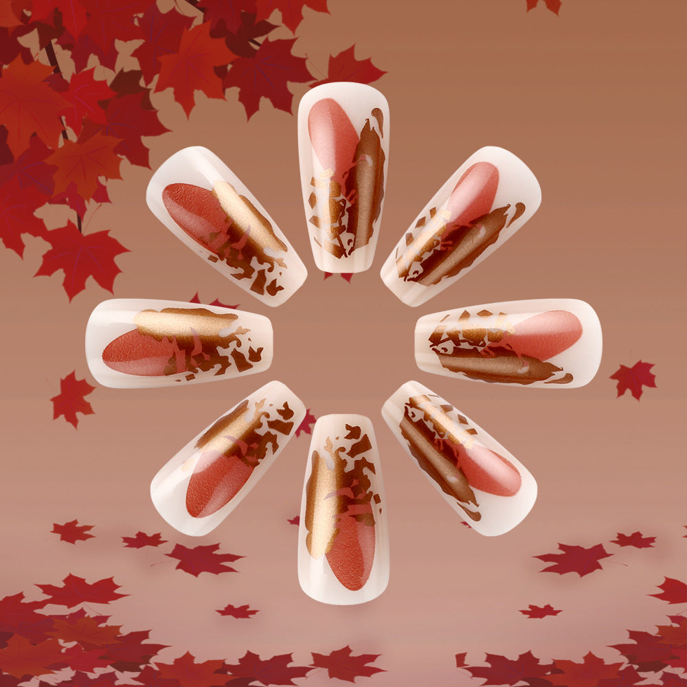 Artistic Autumn Leaf Press-On Nails Kalsten