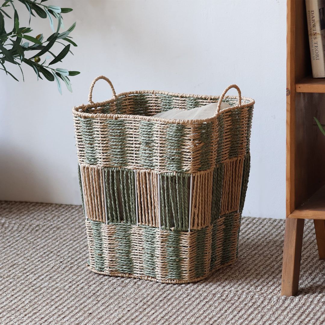 Handcrafted storage basket made of natural materials Kalsten