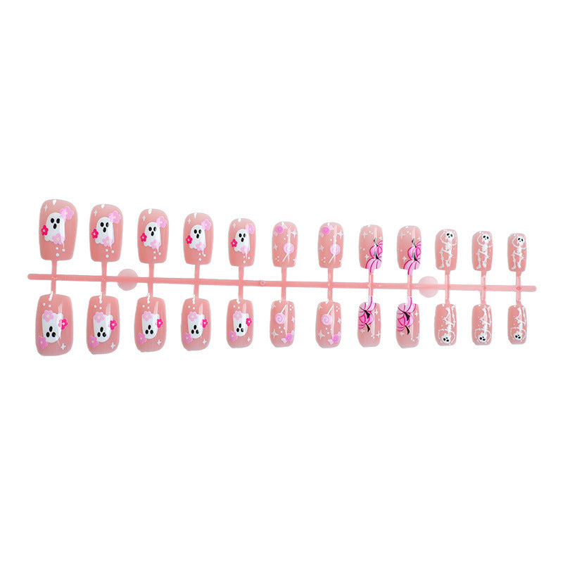Acrylic nail set with creative animal and flower designs Kalsten