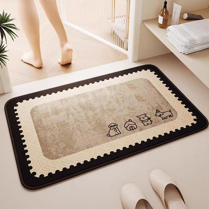 Cute Cartoon Animal-Themed Bathroom Rug