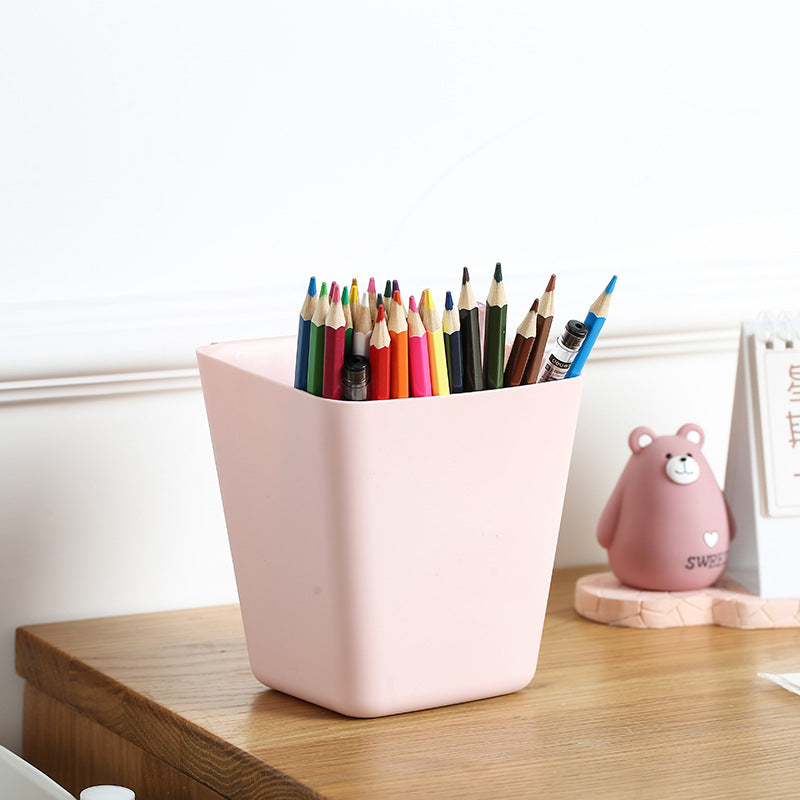 Multifunctional narrow organizer cup made of plastic for desk and bathroom