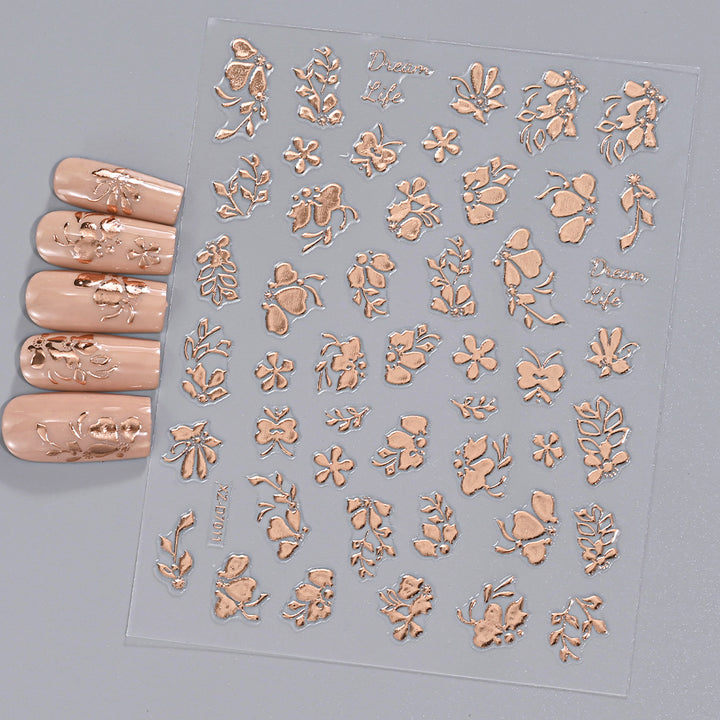 Floral Decorative Nail Art Stickers