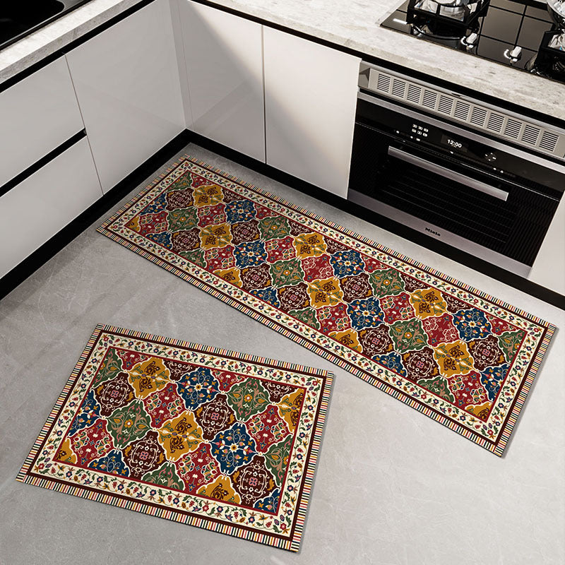 Floral Patterned Kitchen Runner Mat Kalsten