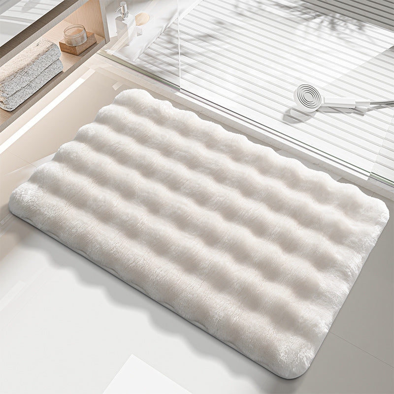 Plush Textured Bath Mat Kalsten