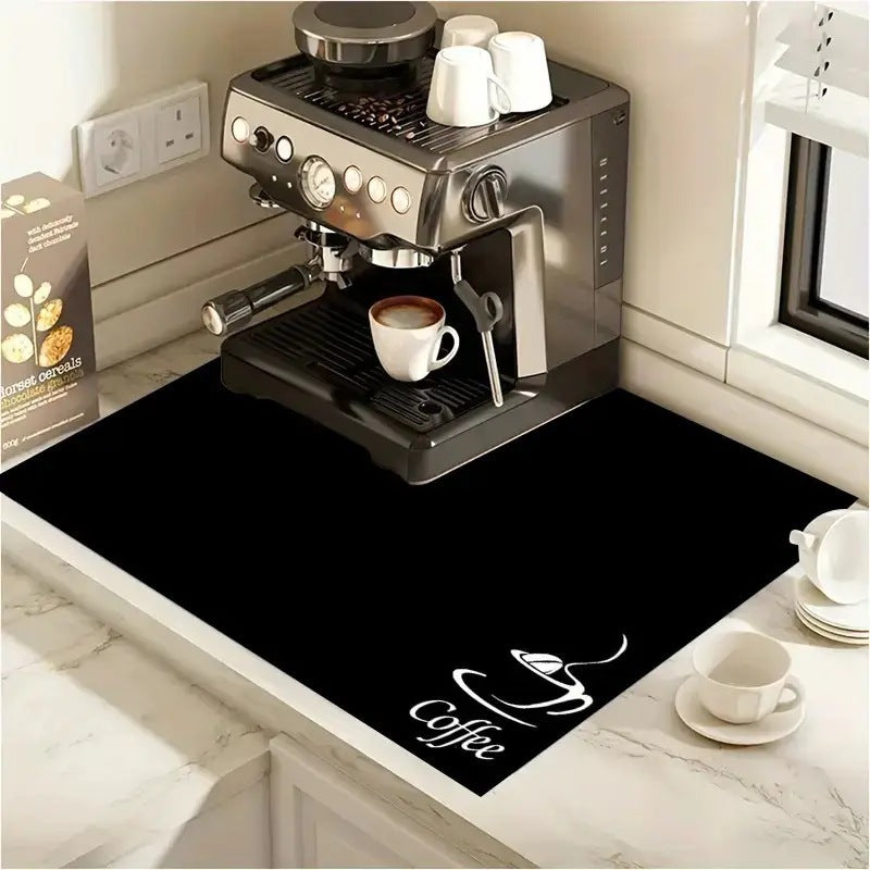 Coffee-Themed Kitchen Mat