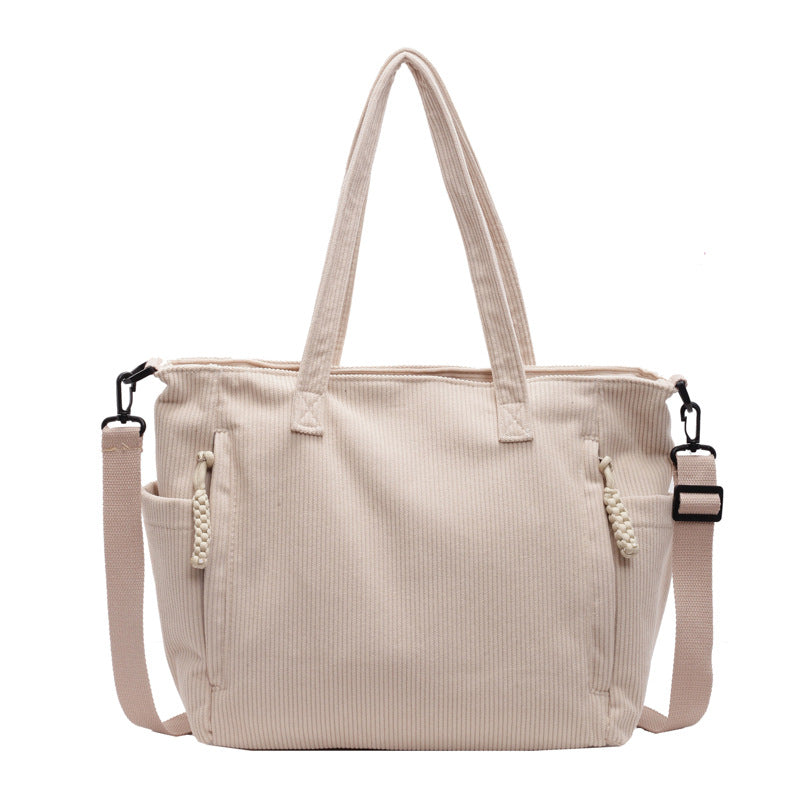 Multi-Pocket Canvas Tote Bag Kalsten