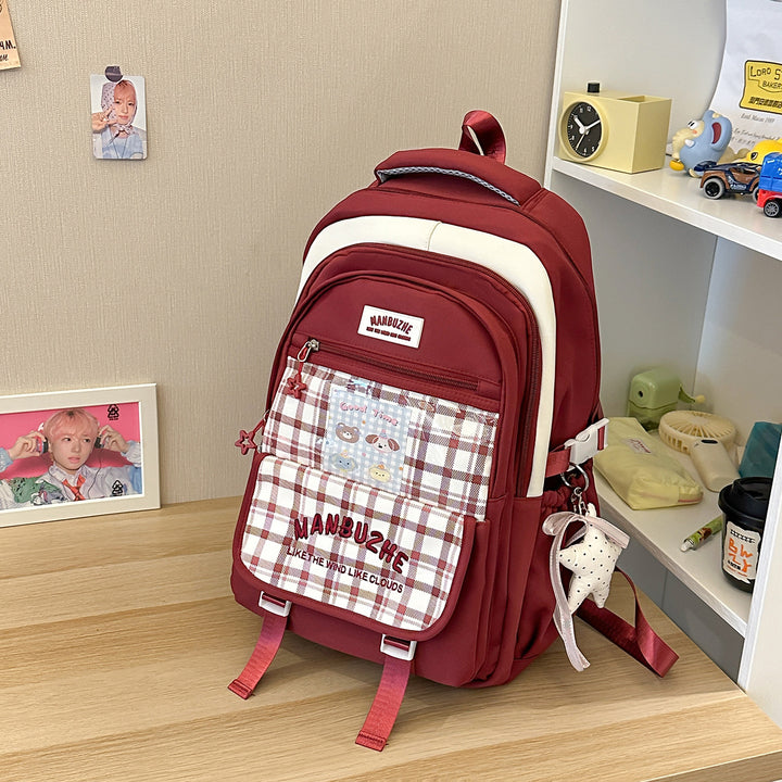 Trendy Spacious Backpack with Transparent Pocket Kalsten