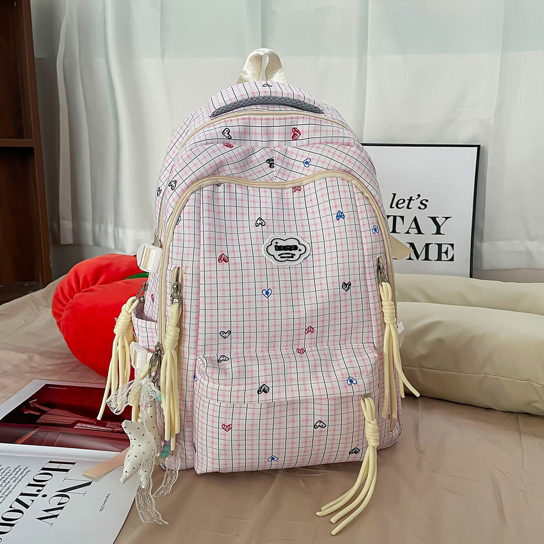 Cute Multi-Pocket Printed Backpack Kalsten