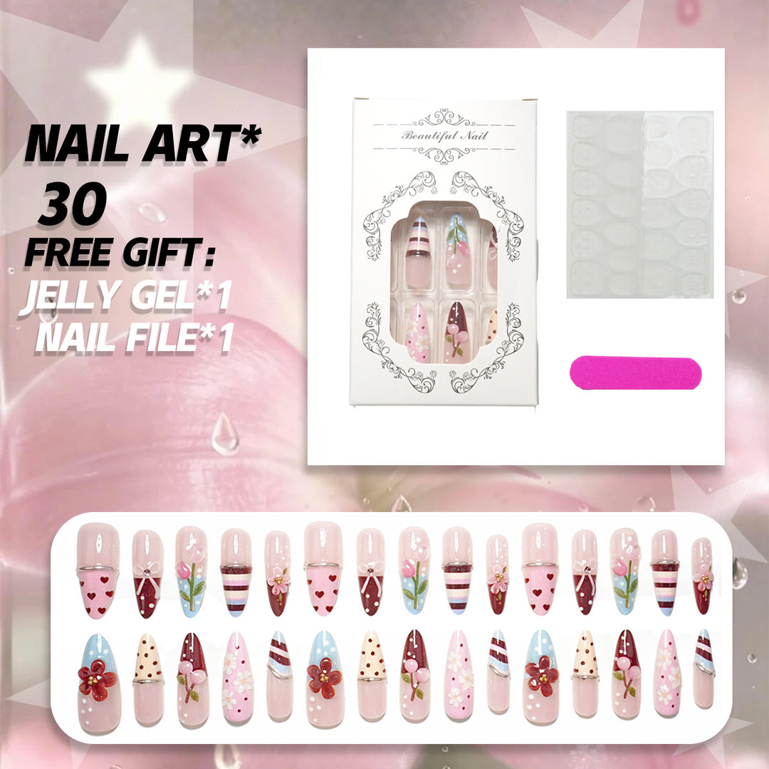 Elegant Nail Art Press-On Kit