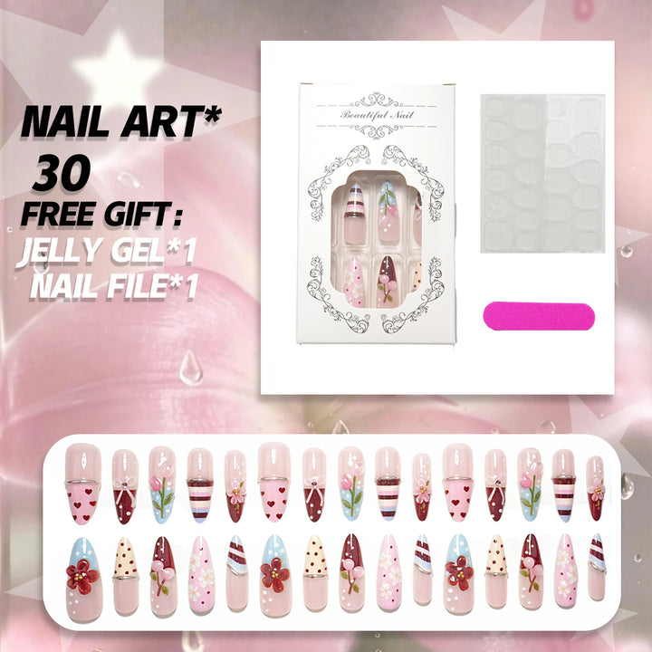 Elegant Nail Art Press-On Kit