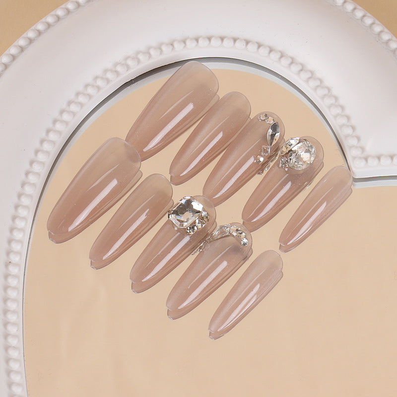 Glamorous Stiletto Press-On Nail Set with Rhinestone Accents Kalsten
