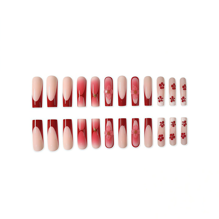 Floral Themed Acrylic Nail Art Extensions Kalsten